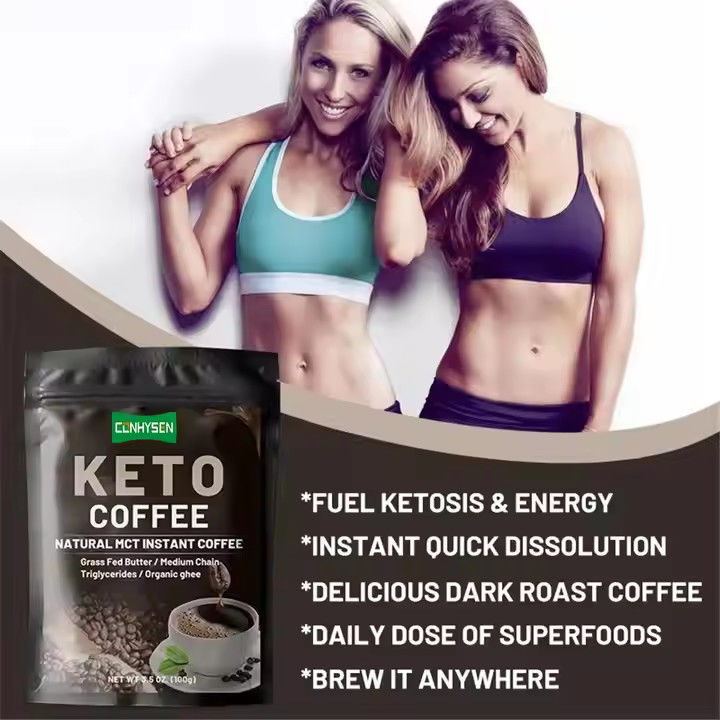 Etichetta privata Keto Diminuzione Caffè Perdita di peso Controllo della dieta MCT Sostituzione del pasto Cibo istantaneo