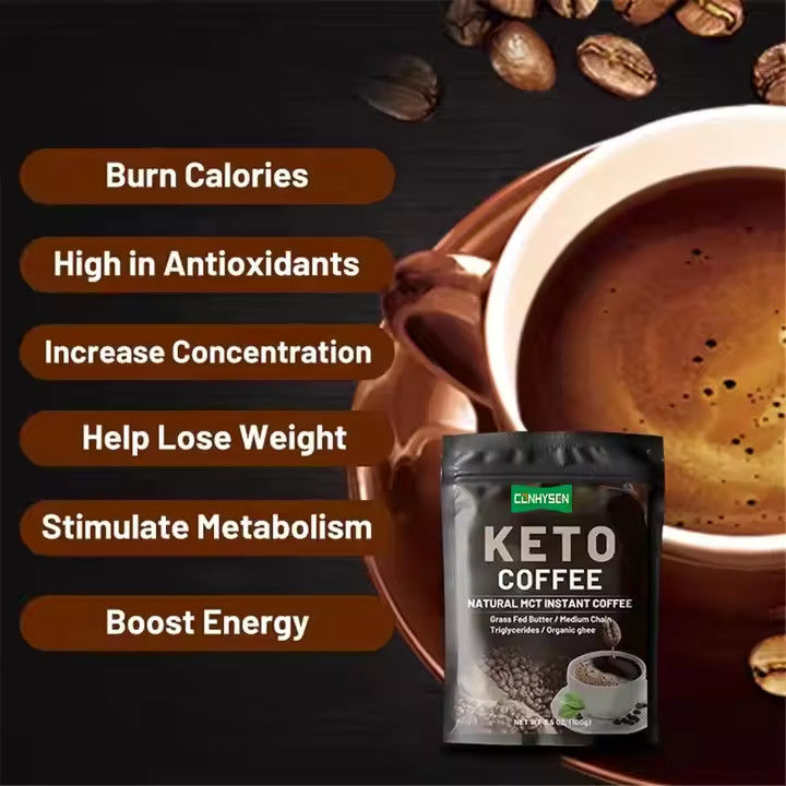 Etichetta privata Keto Diminuzione Caffè Perdita di peso Controllo della dieta MCT Sostituzione del pasto Cibo istantaneo