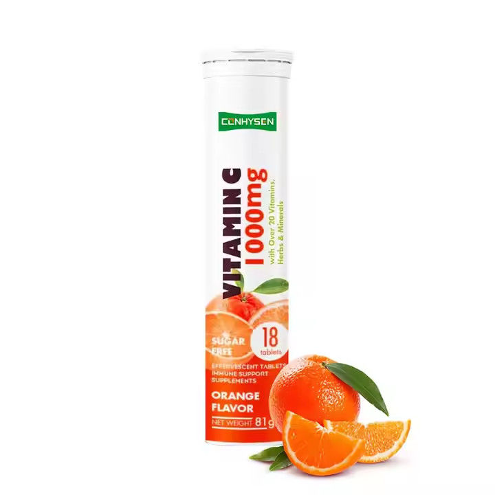 OEM ODM Vitamina C compresse effervescenti 1000mg Oltre 20 Vitamine Erbe minerali Supporto immunitario