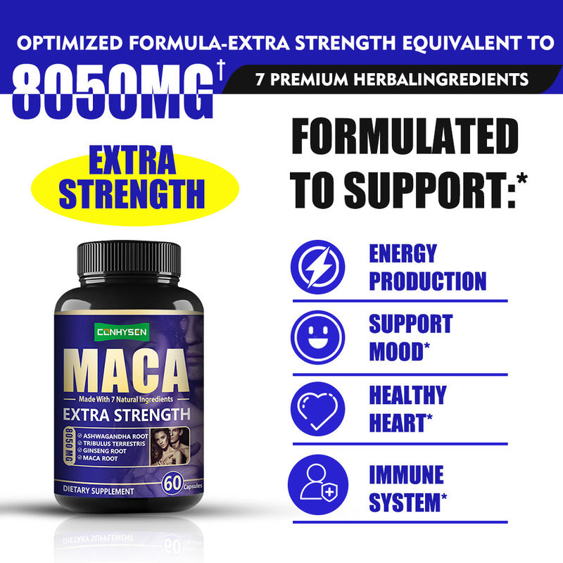 OEM Maca Male Enhancement Capsule Support Energy Men Power Pills Tongkat Ali Capsule