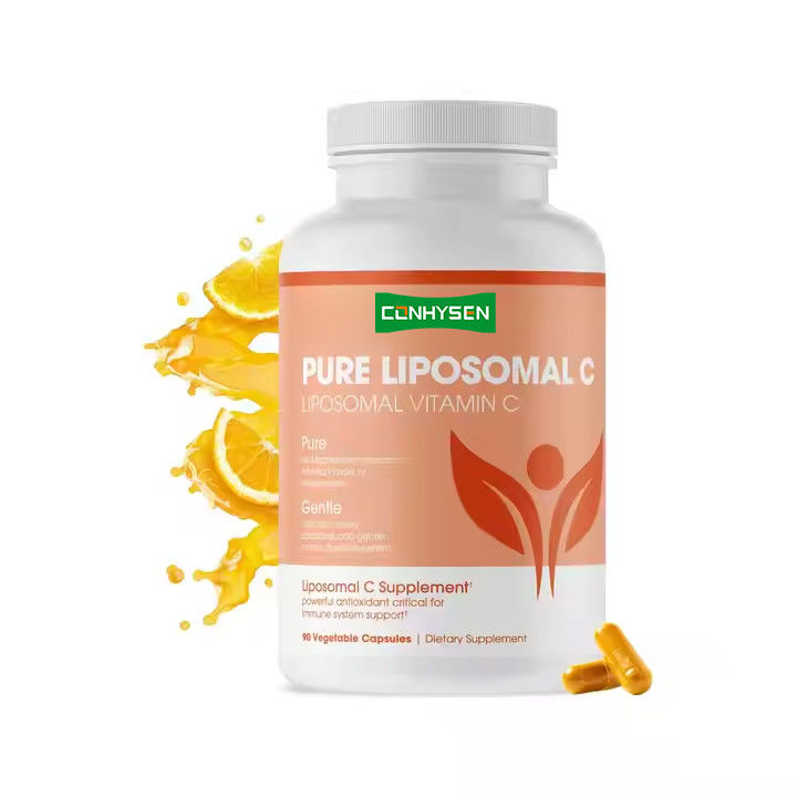 Capsule di vitamina C liposomale pura supportano la salute della pelle e delle unghie dei capelli