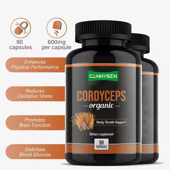 OEM ODM Capsule di cordyceps organiche promuovono la funzione cerebrale Capsule di integratori di erbe