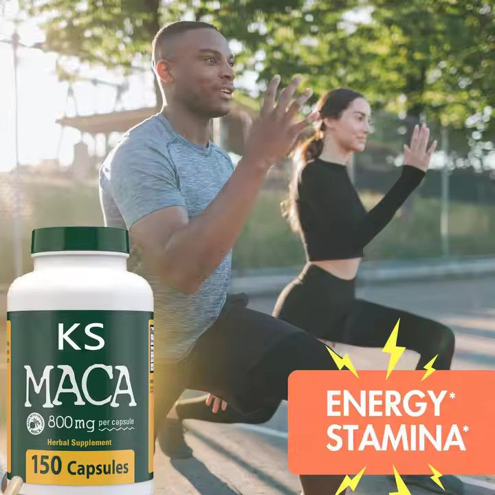 Capsule di radice di maca Supporto energetico Immunitario Uomo Energia Organica Pillole di potenziamento maschile