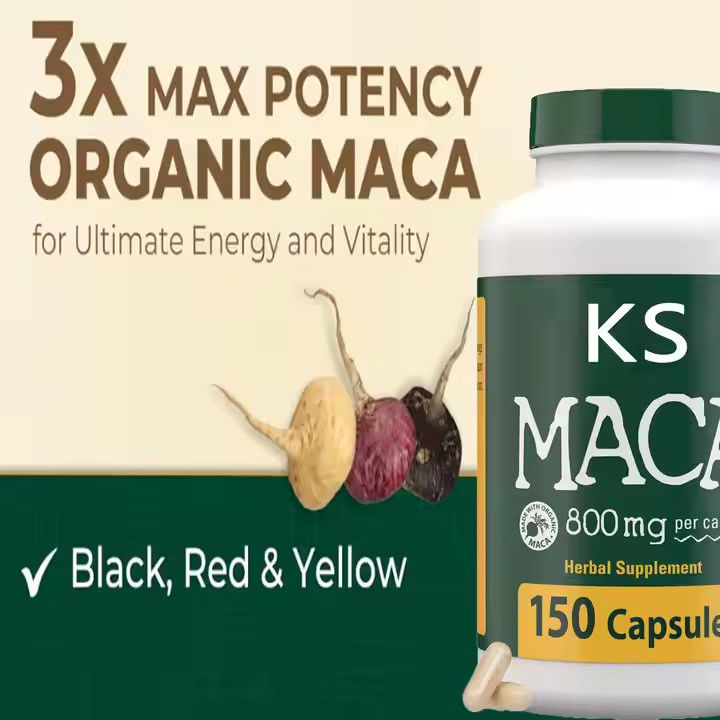Capsule di radice di maca Supporto energetico Immunitario Uomo Energia Organica Pillole di potenziamento maschile