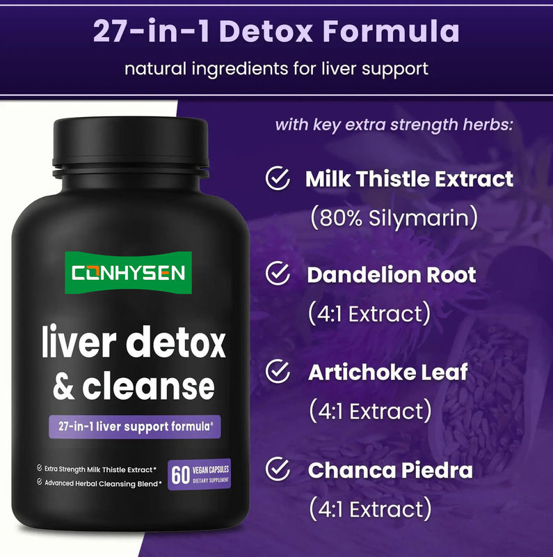 Estratto di semi di cardo di latte Capsule dimagranti Detox e pulizia del fegato Capsule a gusto personalizzato