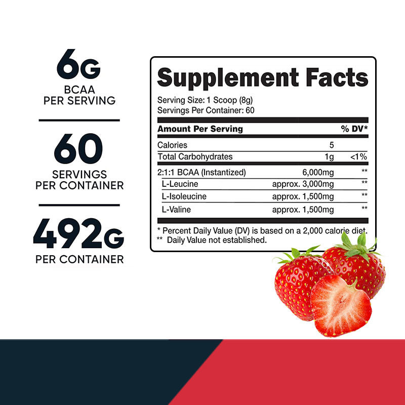 BCAA in polvere Supporto muscolare veloce palestra polvere pre-allenamento per adulti donne uomini