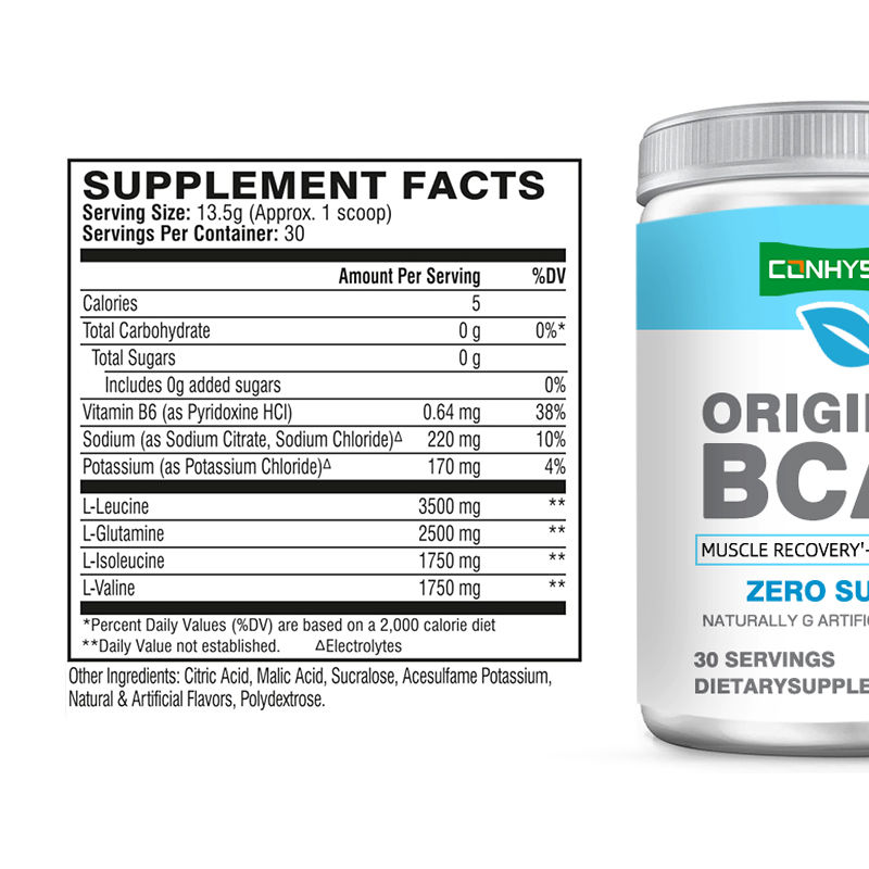 BCAA in polvere, gusto caramella, per il recupero muscolare post allenamento, bevanda in polvere con vitamina B6