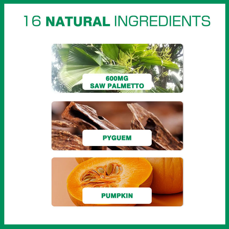 Capsule di alta qualità per la salute urinaria dell'uomo con 16 ingredienti naturali