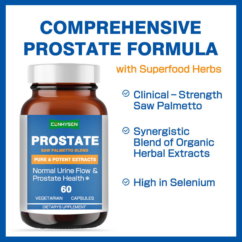 Capsule per la prostata personalizzate Saw Palmetto Supplement Boosts Prostate Health Formulato per gli uomini