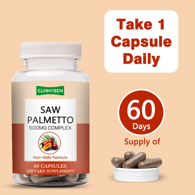 Non OGM Saw Palmetto Capsule 500 mg Supporto complesso Equilibrio ormonale Salute dei capelli