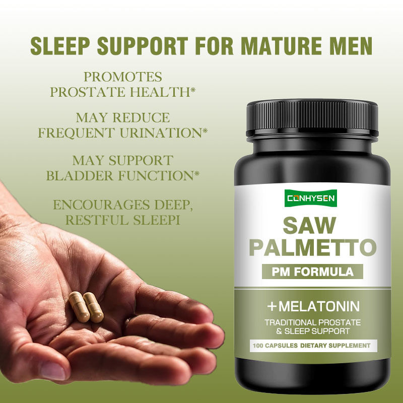Capsule di Saw Palmetto personalizzate di alta qualità supportano la funzione della vescica Capsule di estratto di Saw Palmetto naturali