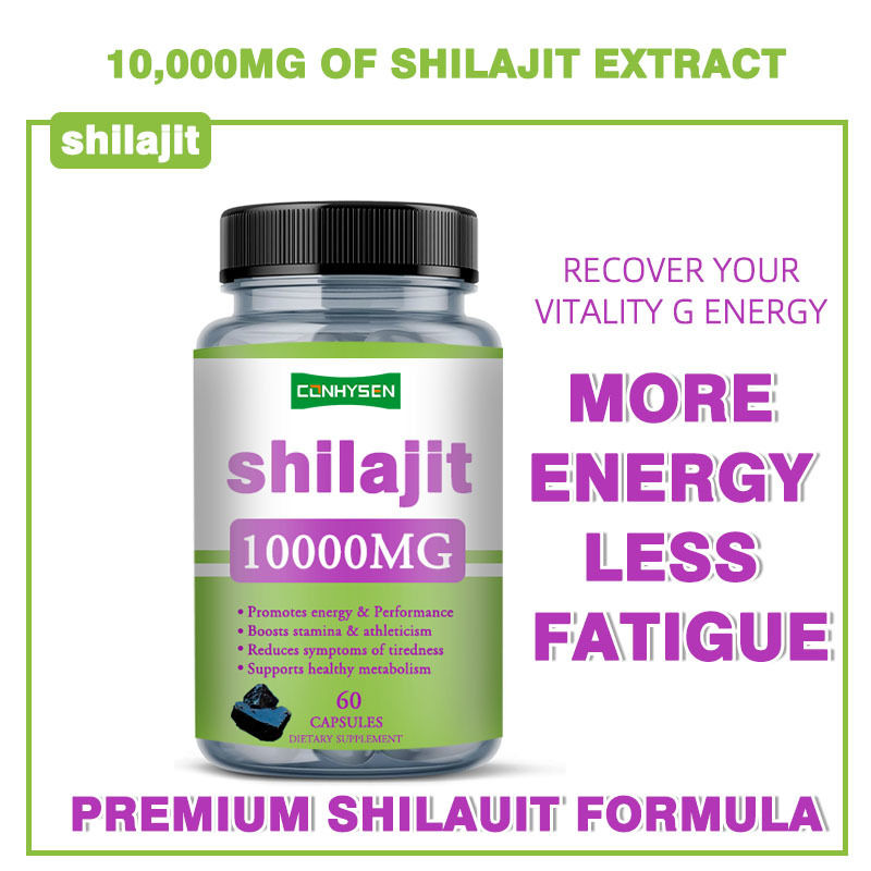 Private Label Capsule di Shilajit puro da 1000mg per la salute: capsule per la cura della salute che promuovono energia e prestazioni