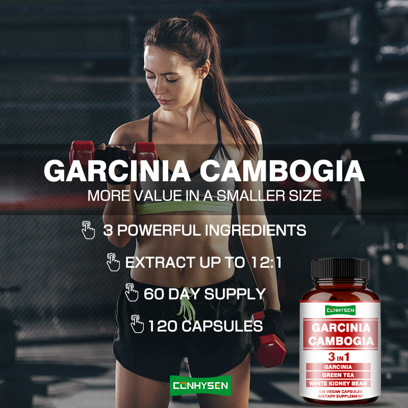 Garcinia Cambogia Capsule di alta qualità 3 in 1 Supplemento dimagrante Supporta l'equilibrio del corpo