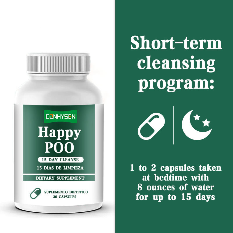 Capsule per la pulizia in 15 giorni Happy Poo Riduce il gonfiore e la stitichezza Prodotti dimagranti