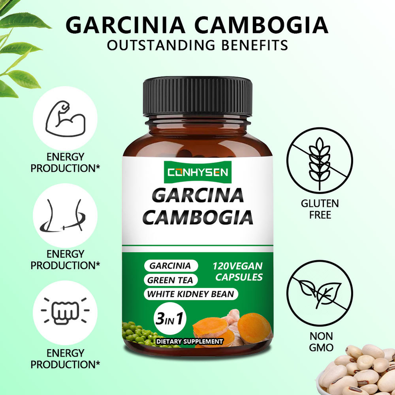 Personalizzazione Capsule di Garcinia Cambogia 3 in 1 Supporta la Forza con Fagioli Bianchi