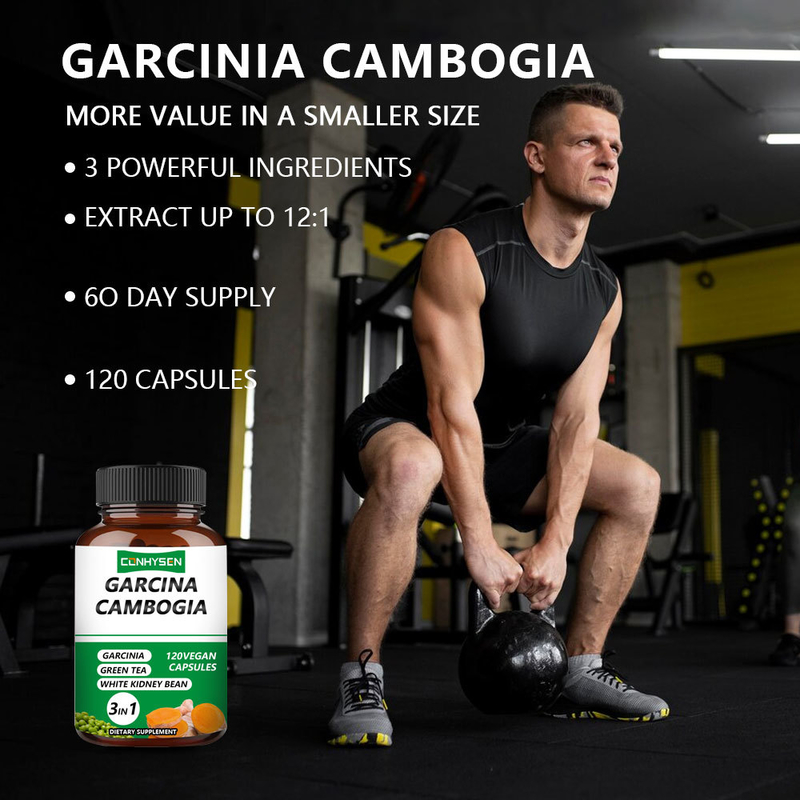 Personalizzazione Capsule di Garcinia Cambogia 3 in 1 Supporta la Forza con Fagioli Bianchi