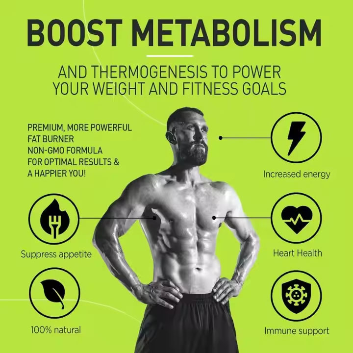Brucia Grassi al Tè Verde Premium Supporto Naturale per la Perdita di Peso Booster del Metabolismo Supporto Detox con Benefici per l'Energia Immunitaria