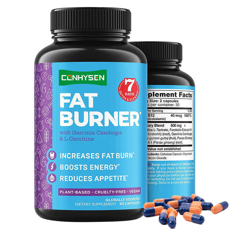 Brenitori di grasso con garcinia cambogia e L-carnitina Capsule di supporto al metabolismo Capsule di energia di potenziamento