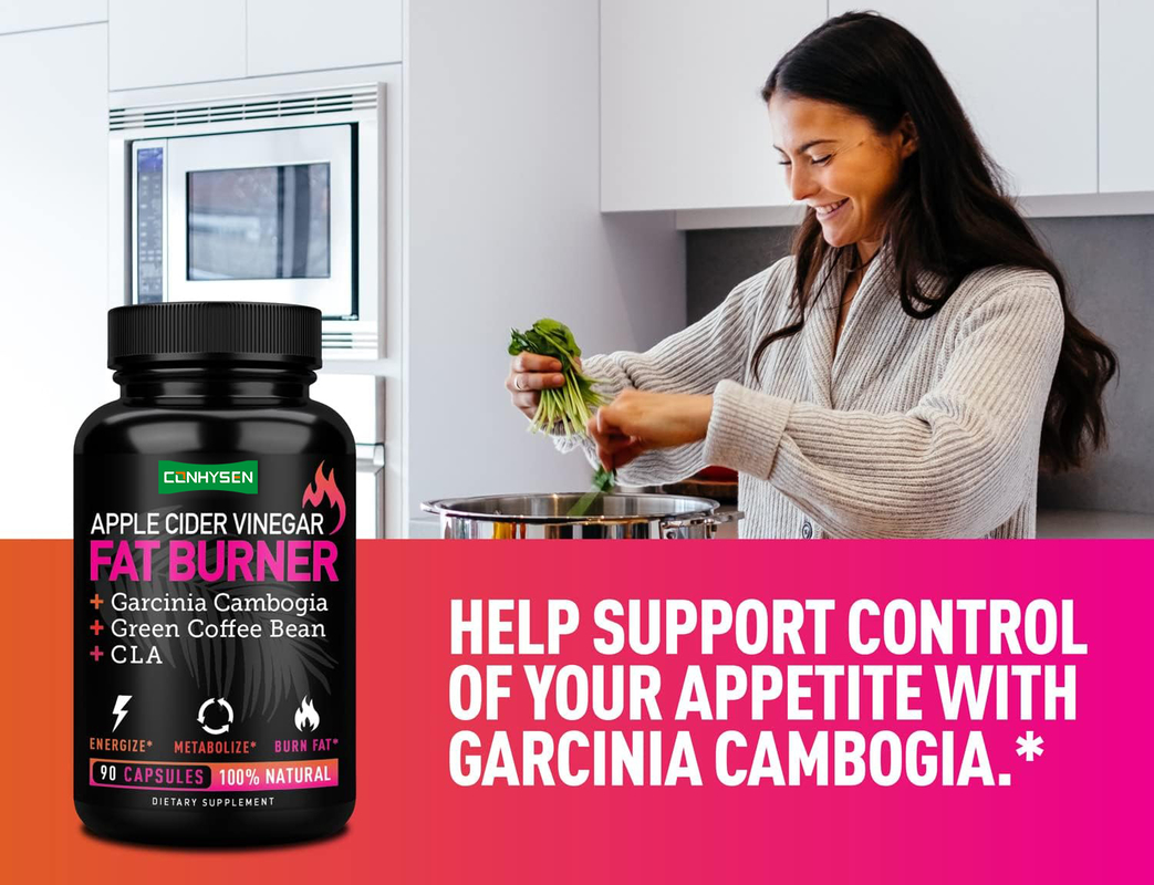 Aceto di sidro di mele bruciatore di grassi con Garcinia Cambogia Green Coffee Bean Keto Paleo Friendly Controllo dell'appetito Supporto al metabolismo