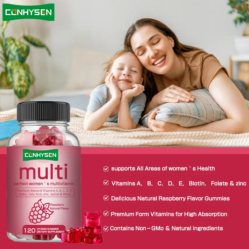 Gommosi Multivitaminiche Vitamina B Biotina Donna per Immunità Integratore per la Salute per Gommosi alla Vitamina C
