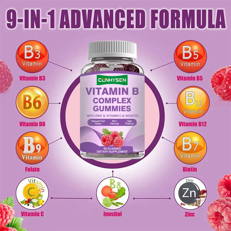 Complesso di vitamina B gomme per potenziare l' immunità vitamina C folato integratore alimentare vitamina B