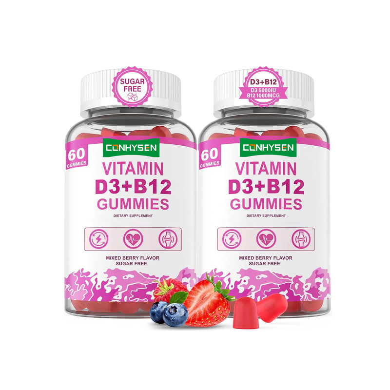 Gommosi alla vitamina D3 B12 senza zucchero direttamente dalla fabbrica per favorire la vitalità cerebrale e la salute generale del cuore