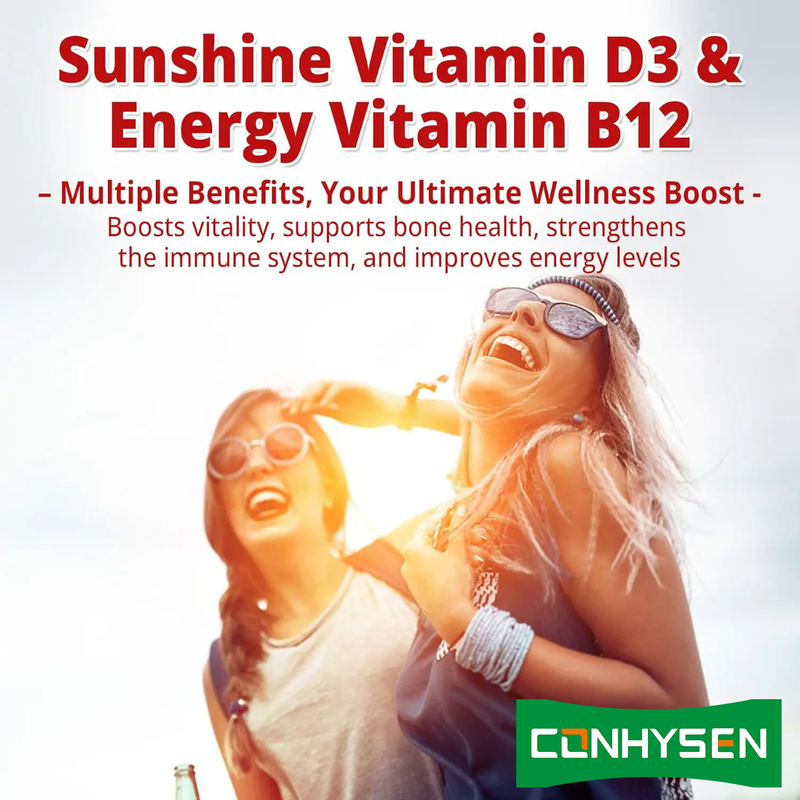 Gommosi alla vitamina D3 B12 senza zucchero direttamente dalla fabbrica per favorire la vitalità cerebrale e la salute generale del cuore