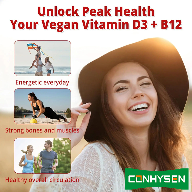 Gommosi alla vitamina D3 B12 senza zucchero direttamente dalla fabbrica per favorire la vitalità cerebrale e la salute generale del cuore
