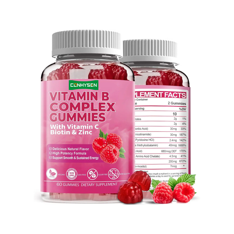 Gommosi al complesso di vitamina B con vitamina B6 Formula naturale per supportare un sistema immunitario sano