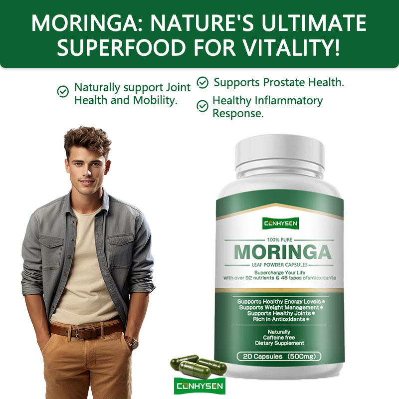 Le capsule di Moringa a misura supportano la prostata sana con polvere di foglie con oltre 92 nutrienti