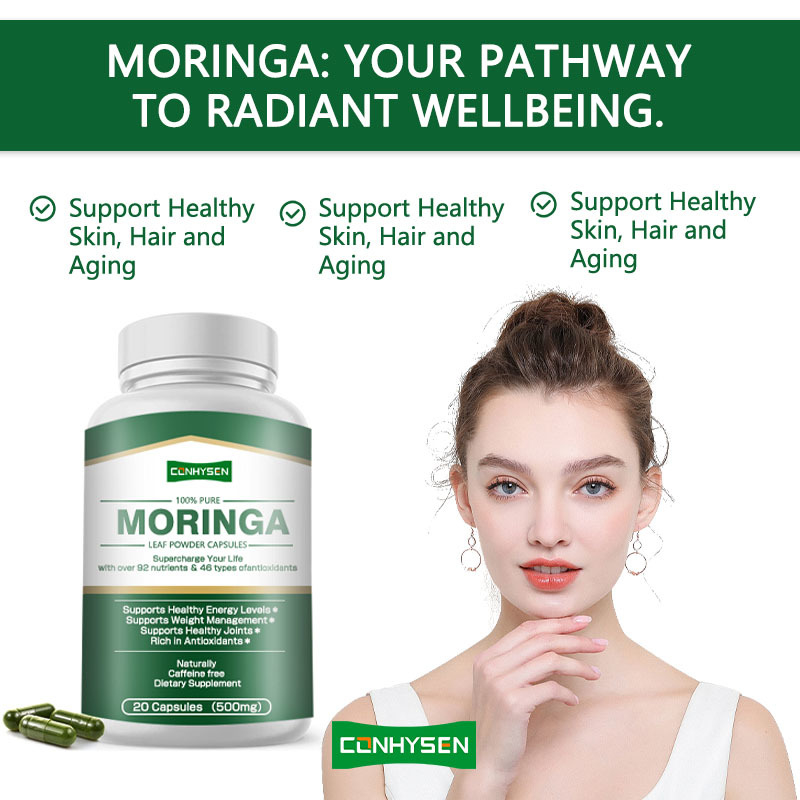 Le capsule di Moringa a misura supportano la prostata sana con polvere di foglie con oltre 92 nutrienti