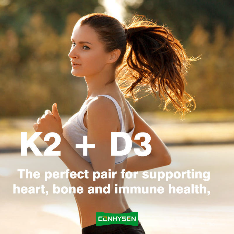 Personalizzazione Vitamina K2 D3 Capsule 2-in-1 Supporto Capsula Aumenta la salute delle ossa del cuore e del sistema immunitario
