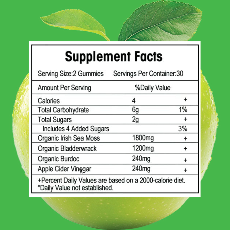 OEM/ODM Custom Organic Sea Moss Gummies Candy Supporto articolare sano alle ossa