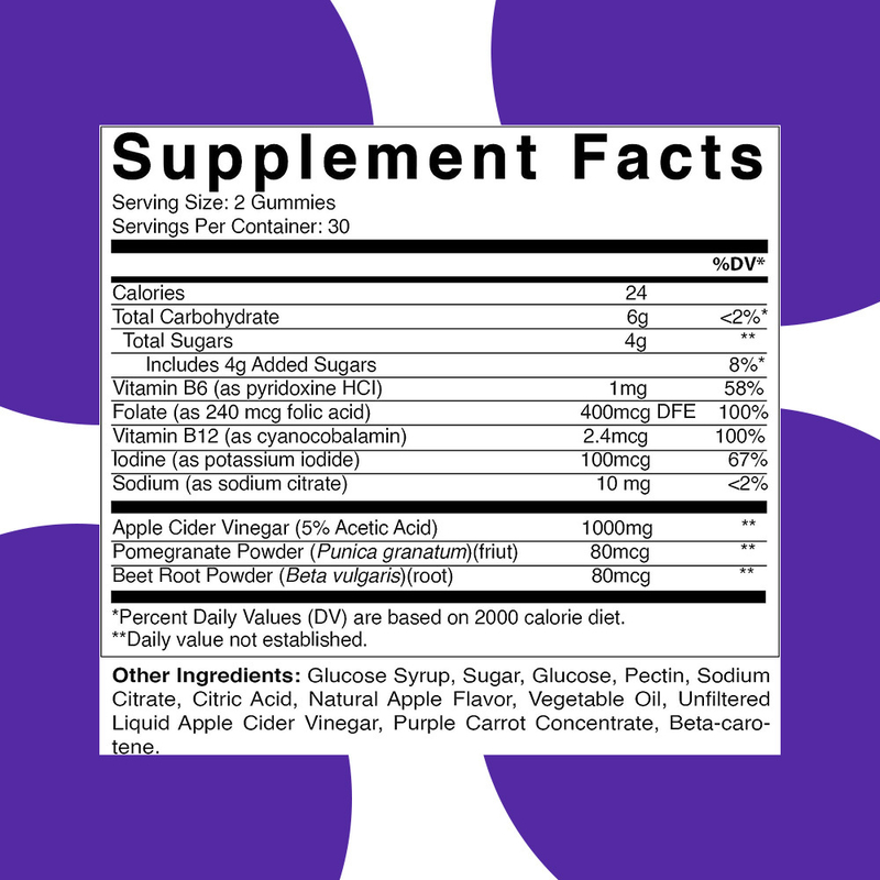 Fabbrica Sapore di mela Aceto di sidro di mele gomme di promozione Detox Custom Branded