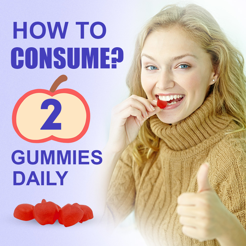 Fabbrica Sapore di mela Aceto di sidro di mele gomme di promozione Detox Custom Branded