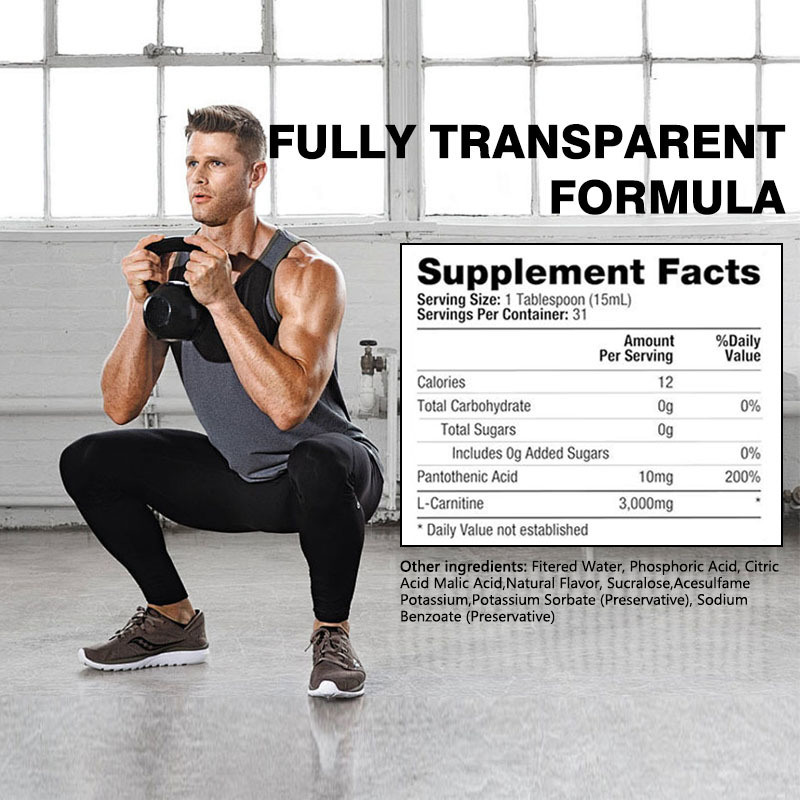 L-carnitina in liquido promuove il metabolismo dei grassi e la produzione di energia