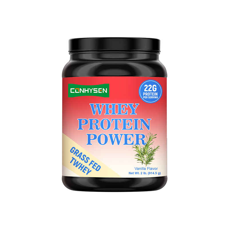 Proteine del siero di latte Potenza Erba alimentata Tri Blend Proteine Supporta la crescita muscolare Ingrosso Custom