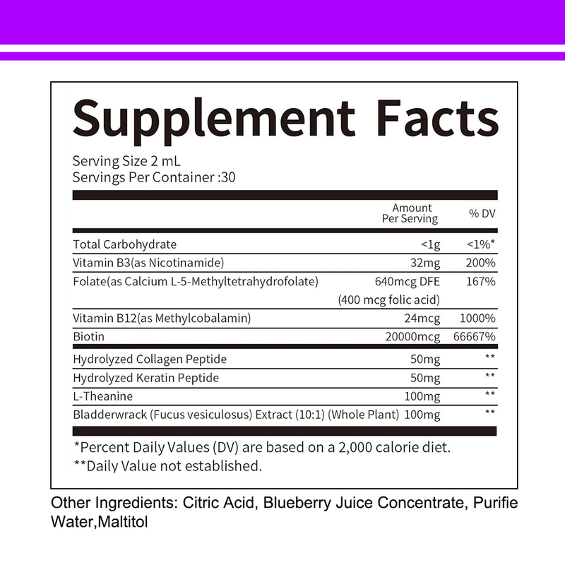 Gocce liquide Biotin Complex per capelli, pelle e unghie - Supporto per la salute - Vendita all'ingrosso - Personalizzato