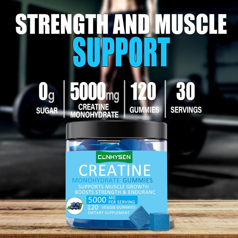 Sport personalizzato Crescita muscolare prima dell' allenamento Creatina Monohidrato gomme aumenta la massa muscolare Creatina gomma integratore