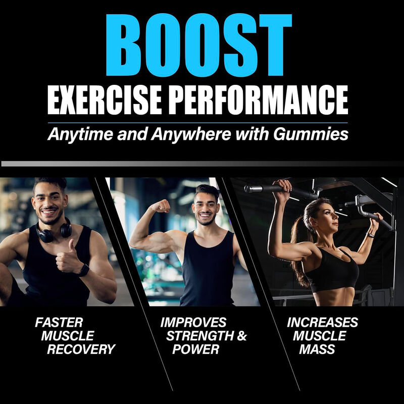 Sport personalizzato Crescita muscolare prima dell' allenamento Creatina Monohidrato gomme aumenta la massa muscolare Creatina gomma integratore