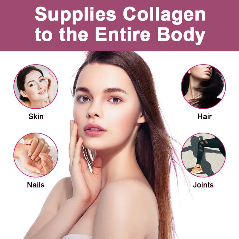 60 pezzi di collagene per gomma di bellezza integratore alimentare per capelli adulti pelle sana zucchero equilibrato in bottiglia