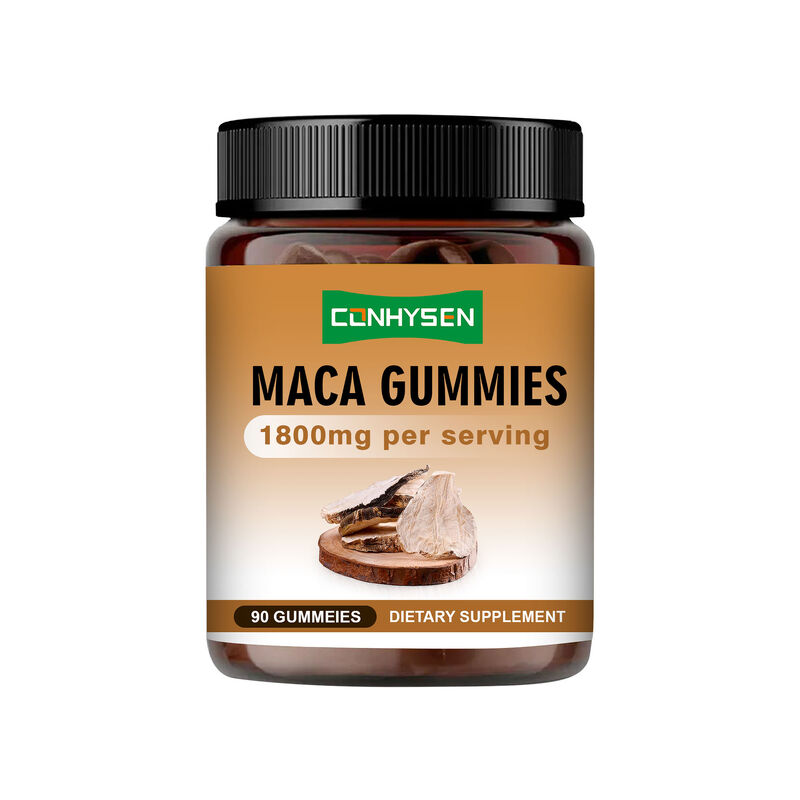 Proprietario Maca Root Gummies di alta qualità Uomini Potenziamento dell'energia Supplemento 1800mg Maca Extract Gummies per donne e uomini