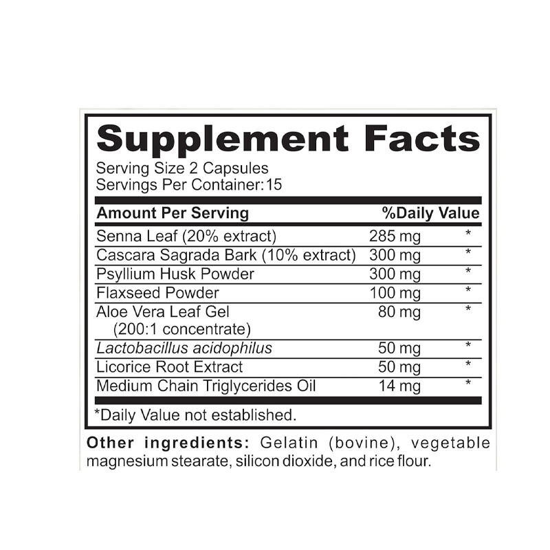 Integratore per marchio privato 15 giorni di pulizia intestinale e capsule detox per la salute digestiva e intestinale