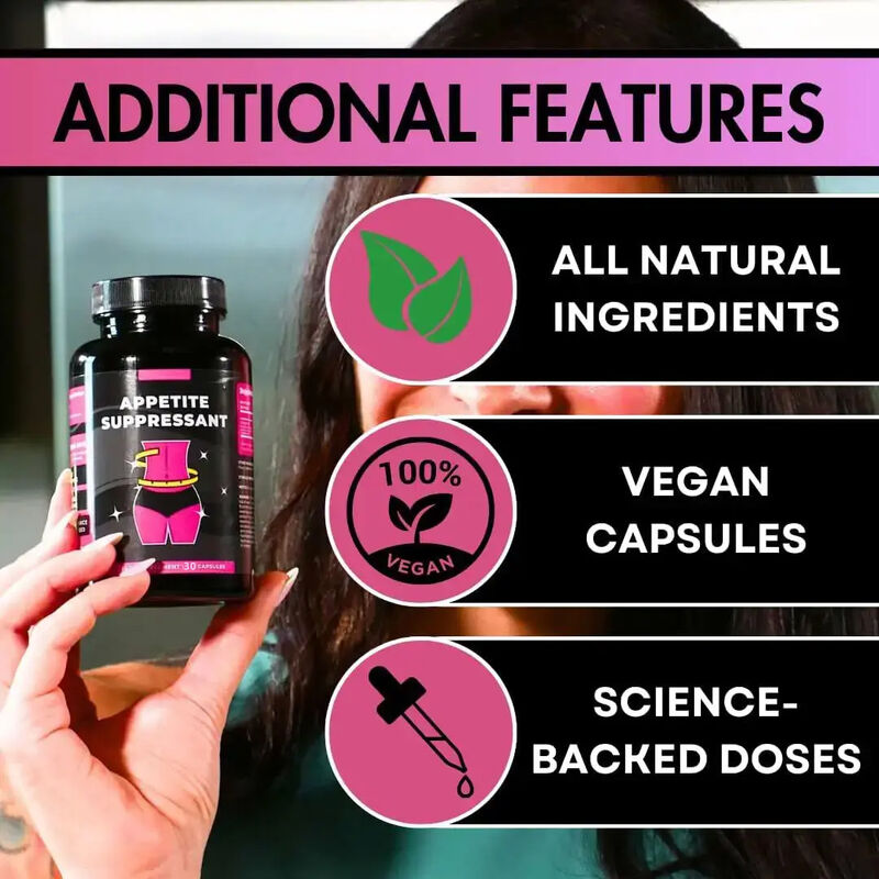 Capsula dimagrante per la vendita calda, etichetta privata, integratore di bellezza, soppressore dell'appetito, perdita di peso