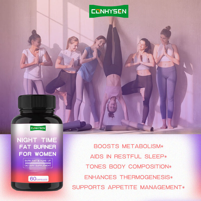 Supplemento efficace per la perdita di peso bruciatore di grasso Capsule per la perdita di peso bruciatore di grasso notturno per le donne Supplemento per le capsule