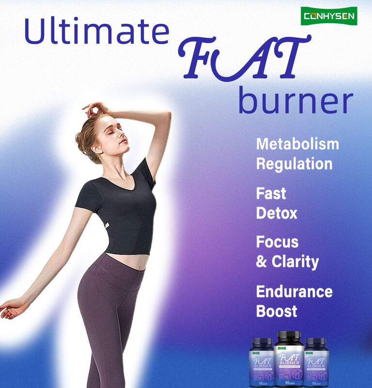Integratore Brucia Grassi di Alta Qualità per Uomini e Donne con Panax Ginseng, Estratto di L-Carnitina 60 Fibre Dietetiche Vegetariane Brucia Grassi