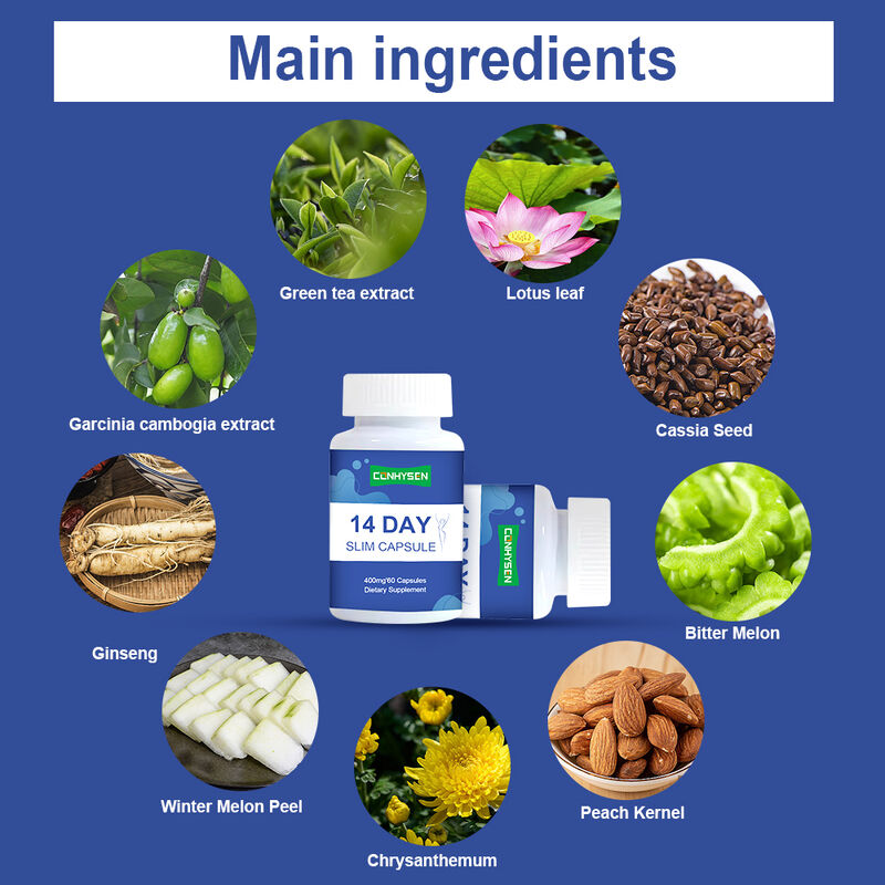 Etichetta Privata 14 Giorni Capsule Snellenti Supporta la Salute Digestiva e la Perdita di Peso Integratore Alimentare Capsule Detox