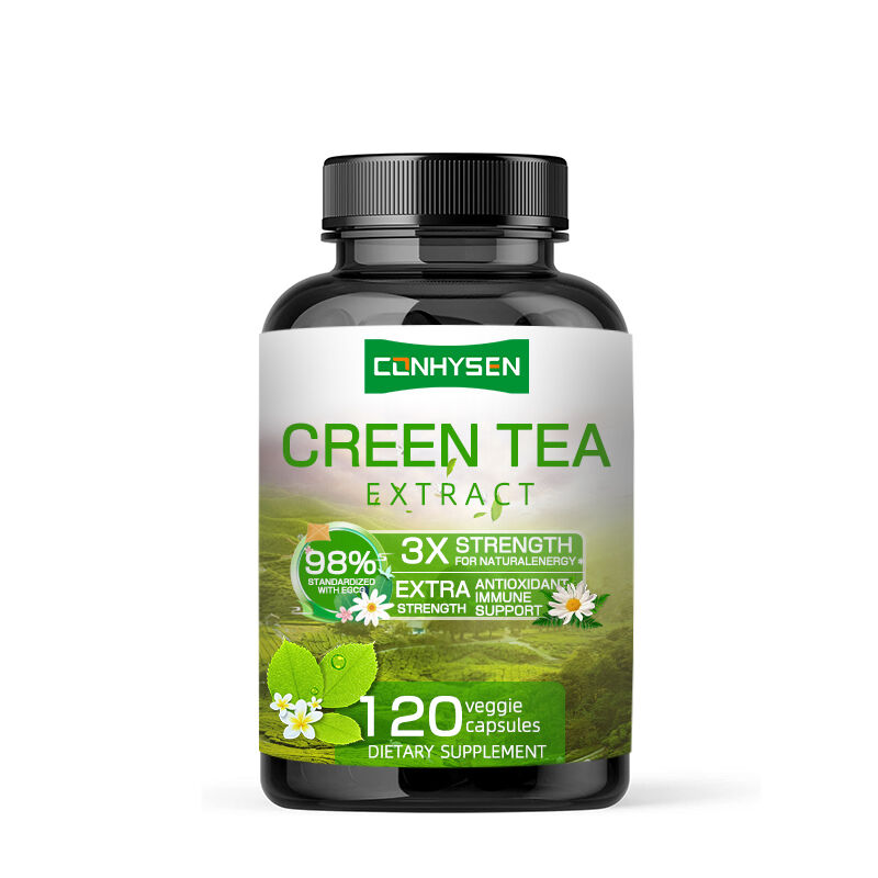 Capsule di tè verde ricche di EGCG Supplemento antiossidante Supporto immunitario Perdita di peso Diminuzione pillola bruciatore di grasso