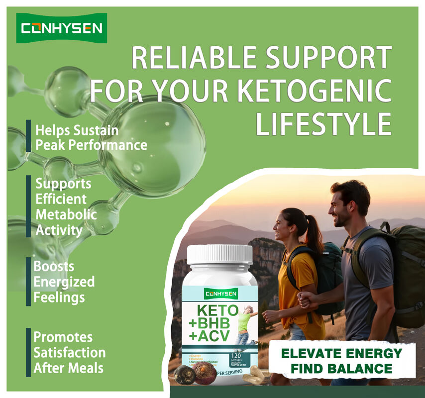 Etichetta privata Keto ACV BHB Supplemento dietetico di fibre Capsule Keto Bhb Capsule Supplementi dimagranti Capsule dietetiche