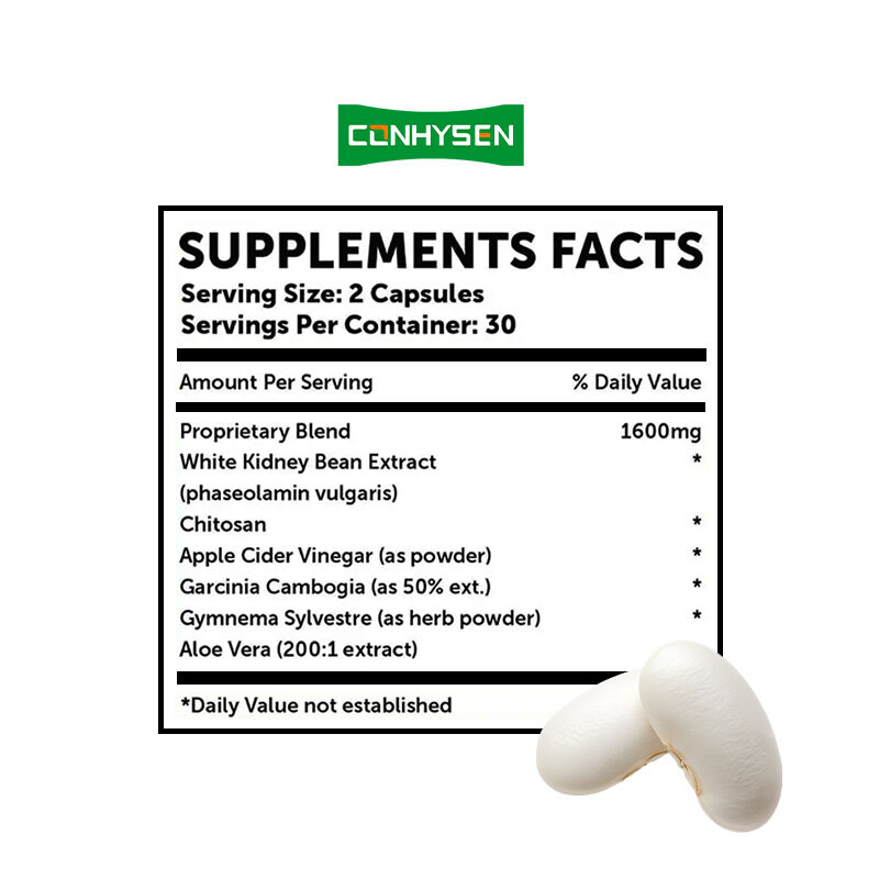 Capsule personalizzate per la perdita di peso giornaliera con estratto di fagiolo bianco per aiutare a purificare il corpo, capsule snellenti